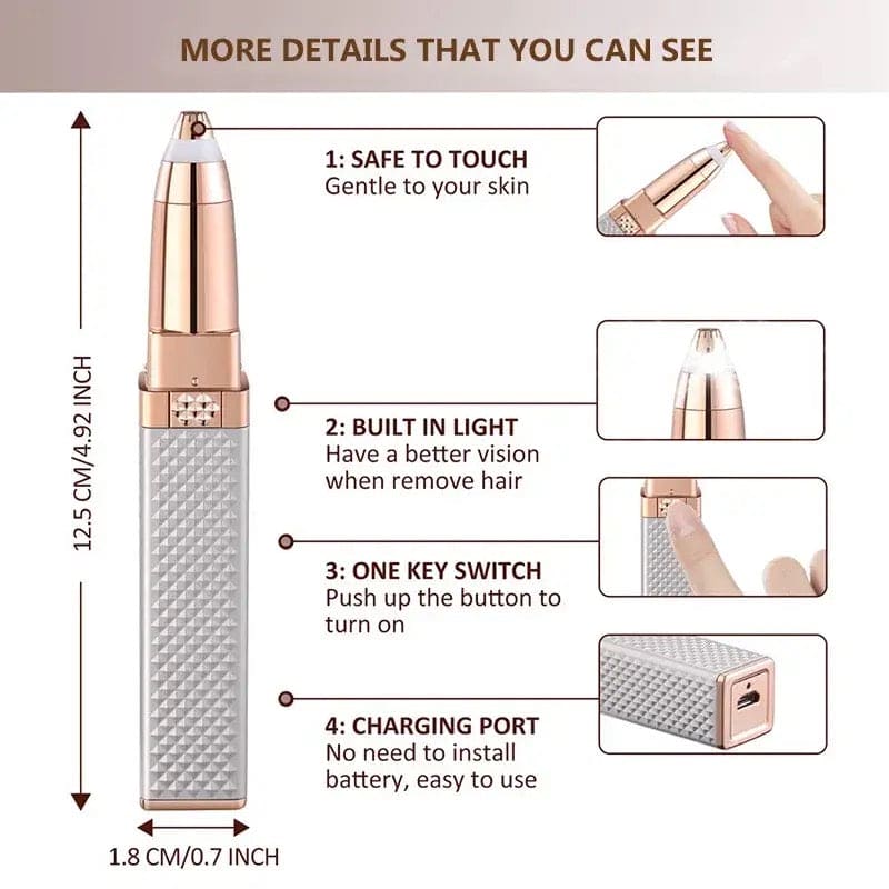 2 In 1 Facial Epilator, New Electric Eyebrow Trimmer, Portable Hair Remover, Painless Shaver for Women Bod, Facial Eyebrow Trimmer, USB Rechargeable Hair Shaving Device 2 In 1 Facial Epilator, New Electric Eyebrow Trimmer, Portable Hair Remover, Painless Shaver for Women Bod, Facial Eyebrow Trimmer, USB Rechargeable Hair Shaving Device